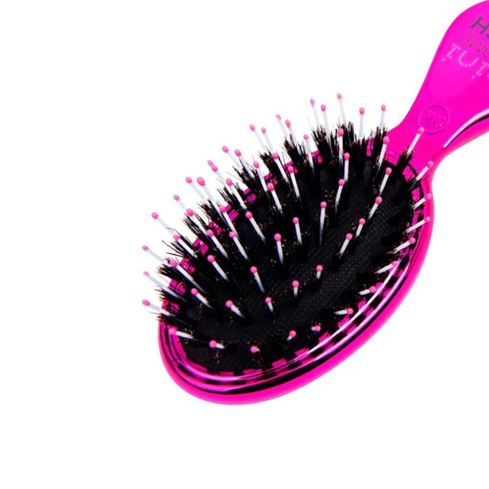 TIRI PRO Mini Chrome Boar Bristle Hair Brush Pink NWT - Picture 3 of 8